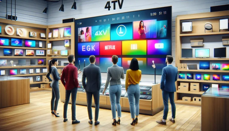 Illustration showing IPTV buy features and options